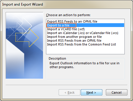 Export to a File